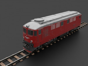 Diesel locomotive LDE Low-poly Model 3D