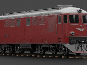 Diesel locomotive LDE Low-poly Model 3D