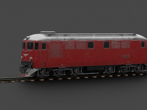Diesel locomotive LDE Low-poly Model 3D