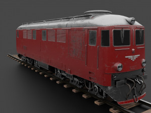 Diesel locomotive LDE Low-poly Model 3D