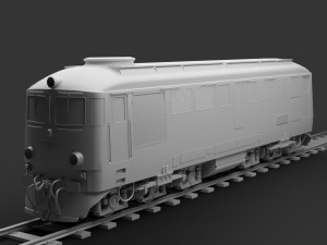 Diesel locomotive LDE Low-poly Model 3D