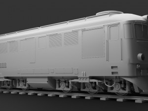 Diesel locomotive LDE Low-poly Model 3D