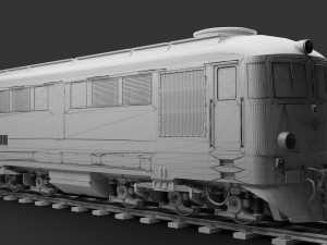 Diesel locomotive LDE Low-poly Model 3D
