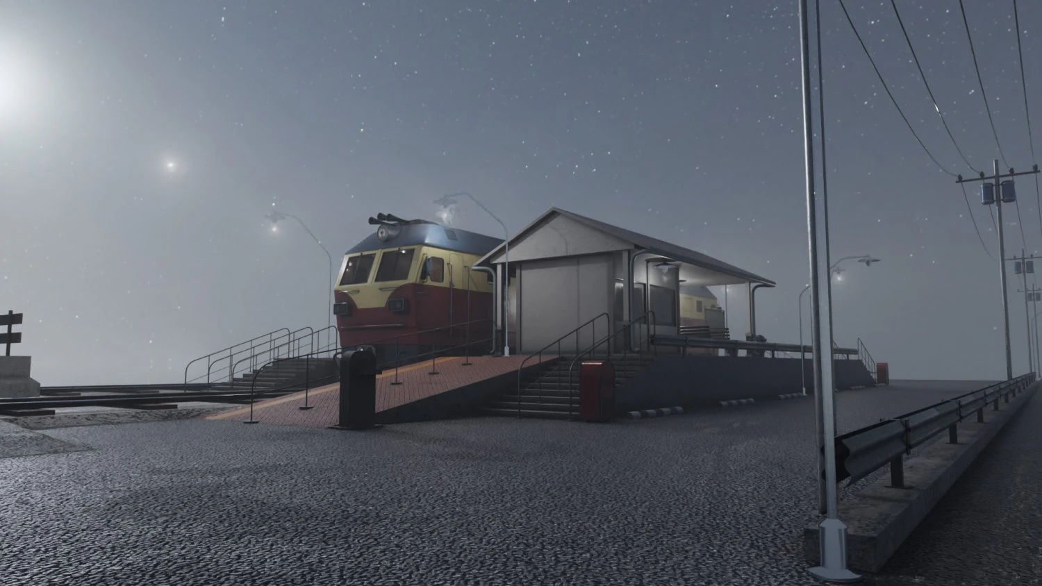 Diesel locomotive CC 207 Low-poly 3D Model .c4d .max .obj .3ds .fbx .stl .blend 