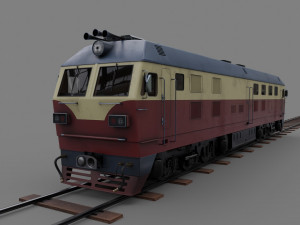 Diesel locomotive CC 207 Low-poly 3D Model