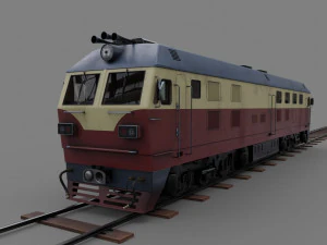Diesel locomotive CC 207 Low-poly 3D Model