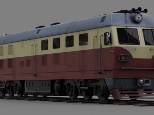 Diesel locomotive CC 207 Low-poly 3D Model