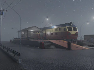 Diesel locomotive CC 207 Low-poly 3D Model