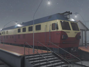 Diesel locomotive CC 207 Low-poly 3D Model