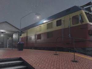 Diesel locomotive CC 207 Low-poly 3D Model