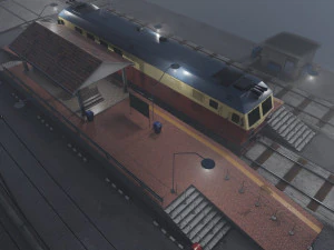 Diesel locomotive CC 207 Low-poly 3D Model