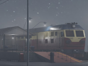 Diesel locomotive CC 207 Low-poly 3D Model