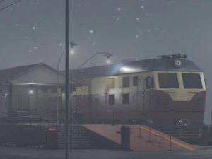 Diesel locomotive CC 207 Low-poly 3D Model