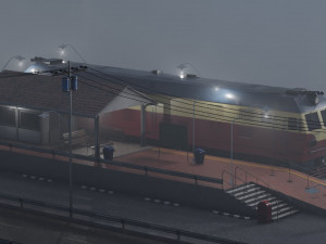 Diesel locomotive CC 207 Low-poly 3D Model