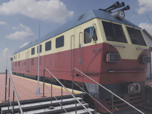 Diesel locomotive CC 207 Low-poly 3D Model