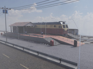 Diesel locomotive CC 207 Low-poly 3D Model