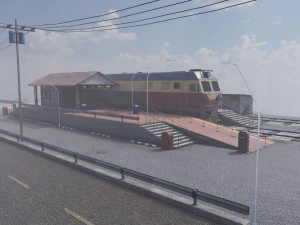 Diesel locomotive CC 207 Low-poly 3D Model