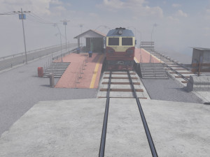 Diesel locomotive CC 207 Low-poly 3D Model