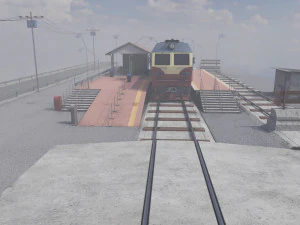 Diesel locomotive CC 207 Low-poly 3D Model