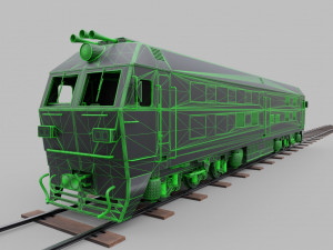 Diesel locomotive CC 207 Low-poly 3D Model