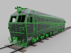 Diesel locomotive CC 207 Low-poly 3D Model