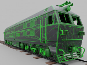 Diesel locomotive CC 207 Low-poly 3D Model