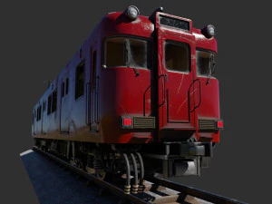 Japan Train Meitetsu 6000 Low-poly 3D Model