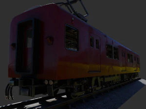 Japan Train Meitetsu 6000 Low-poly 3D Model