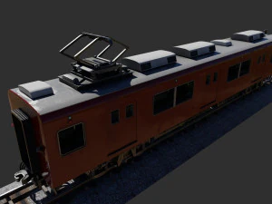 Japan Train Meitetsu 6000 Low-poly 3D Model