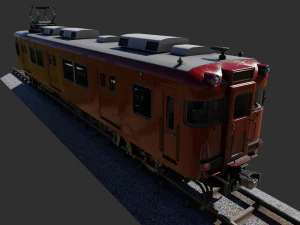 Japan Train Meitetsu 6000 Low-poly 3D Model