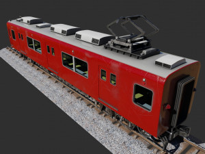 Japan Train Meitetsu 6000 Low-poly 3Dモデル