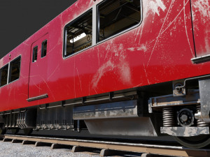 Japan Train Meitetsu 6000 Low-poly 3Dモデル