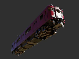 Japan Train Meitetsu 6000 Low-poly 3D Model
