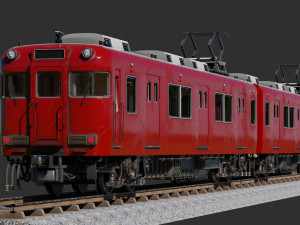 Japan Train Meitetsu 6000 Low-poly 3Dモデル