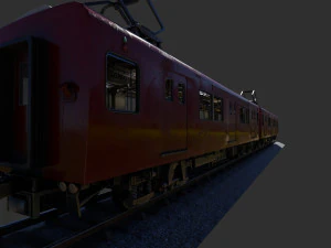 Japan Train Meitetsu 6000 Low-poly 3D Model