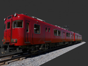 Japan Train Meitetsu 6000 Low-poly 3Dモデル