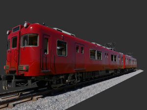 Japan Train Meitetsu 6000 Low-poly 3D Model