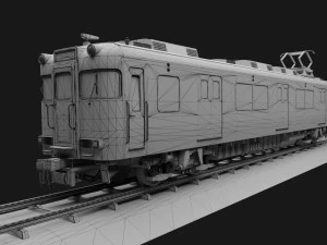 Japan Train Meitetsu 6000 Low-poly 3D Model