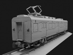 Japan Train Meitetsu 6000 Low-poly 3Dモデル