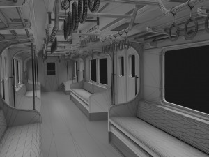 Japan Train Meitetsu 6000 Low-poly 3Dモデル