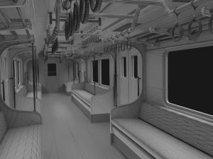 Japan Train Meitetsu 6000 Low-poly 3D Model