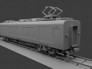 Japan Train Meitetsu 6000 Low-poly 3D Model