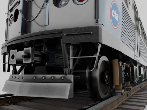 Chicago CTA train 5000 metro series Low-poly Model 3D