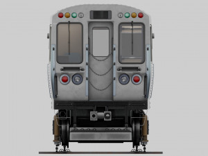 Chicago CTA train 5000 metro series Low-poly Model 3D