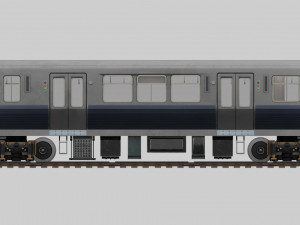 Chicago CTA train 5000 metro series Low-poly Model 3D