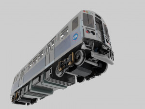 Chicago CTA train 5000 metro series Low-poly Model 3D