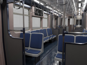 Chicago CTA train 5000 metro series Low-poly Model 3D