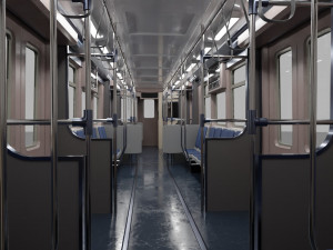 Chicago CTA train 5000 metro series Low-poly Model 3D