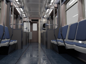 Chicago CTA train 5000 metro series Low-poly Model 3D