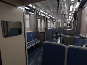 Chicago CTA train 5000 metro series Low-poly Model 3D
